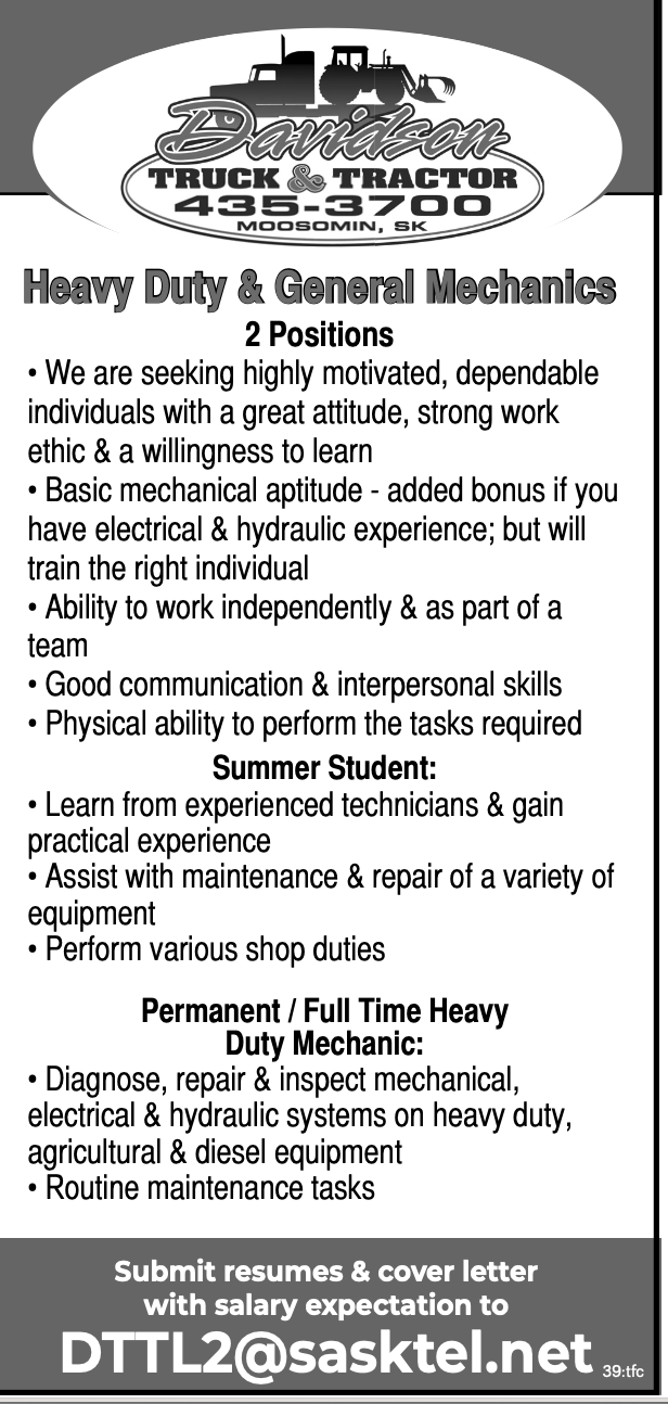 Davidson Truck - Mechanic 